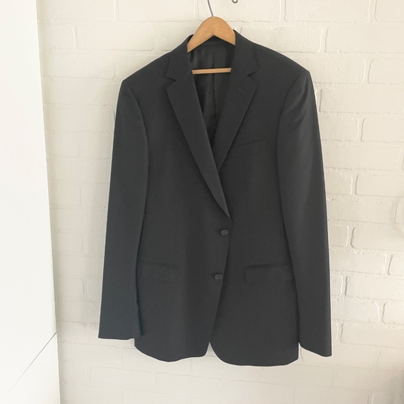 Ermenegildo Z Zegna Men’s suit Blazer Pants Wool Black Formal Designer Sz 52L - Picture 3 of 16